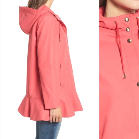 Kate Spade Hooded Peplum Jacket Small - Picture 3 of 5